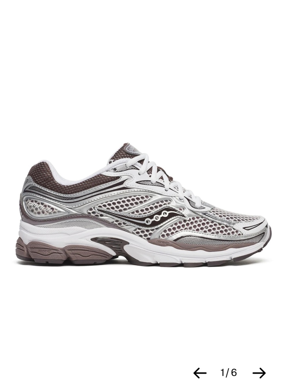 Saucony Progrid Omni 9 white and brown shoe 7/8.5 NIB